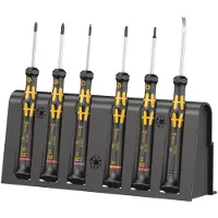 Wera Kraftform Micro 6 ESD Smartphone-Reparaturset 1, 250 mm, 50 mm, 200 mm, 340 g, Schwarz, Gelb, Tschechische Republik