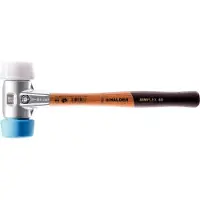 HALDER Schonhammer Simplex Länge 325mm Kopf-Durchmesser 50mm 400g blau - TPE soft / weiß Superp - 3117051