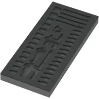 Wera 9820 Schaumstoffeinlage für 8000 A Zyklop Knarre 1/4" Set 1, leer