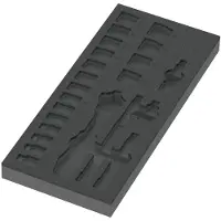 Wera 9821 Schaumstoffeinlage für 8000 B Zyklop Knarre 3/8" Set 1, leer