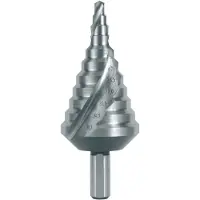 RUKO Stufenbohrer HSS spiralgenutet mit Kreuzanschliff für metrische Kabelverschraubungen Ø 5,3 - 38,5 mm - 101091/