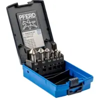 PFERD WERKZEUGSET KES HSSE DIN 335 C90 6 25202157 Satz von Kegelfräsern 6,3 mm, 8,3 mm, 10,4 mm, 12,4 mm, 16,5 mm, 20.