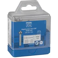 PFERD -TOOLS Kegelsenker 25202155, HSSE, 3-teiliges Set, 6,3 - 16,5mm Ø, Zylinderschaft, 90 Grad