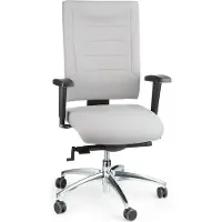 Schäfer Shop Bürostuhl SSI PROLINE P3+, Synchronmechanik, ohne Armlehnen, Lendenwirbelstütze, 3D-Sitzgelenk, grau