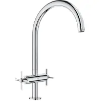 GROHE Zweigriff-Spültischbatterie Atrio 30609, C-Auslauf, Einlochmontage, chrom