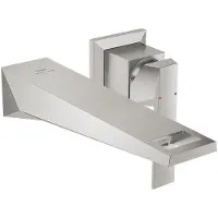 GROHE 2-Loch-Waschtischbatterie Allure Brilliant 29403, Wandmontage, Fertigmontageset für 23 200, Ausladung 210 mm, supersteel