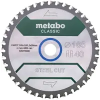 Metabo 628273000 Kreissägen Blade - 165 x 20 x 40T - Metall
