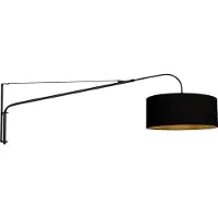 Steinhauer Wandlampe Elegant Classy, dimmbar, schwarz, für Wohn- / Esszimmer, Metall, Modern, Wandleuchte, Wandlampe Innen