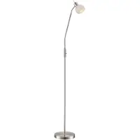 Globo Stehleuchte Metall Nickel matt, 1x E14 LED