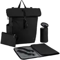 2hearts Wickelrucksack Rolltop, schwarz