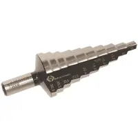 Calvin Klein HSS-Stufenbohrer, Nutzlänge: 76 mm, Gesamtlänge: 100 mm für Größen: 6-9-12,7-15,2-18,6-20,4-22,5-25,4-29,3-30,5 mm