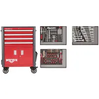 Gedore red R22041004 Werkzeugsatz im Werkstattwagen WINGMAN rot 129-teilig, 3301689