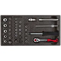Gedore red R22150006 Steckschlüssel-Satz 1/4" 2/6 CT-Modul 37-teilig, 3301705