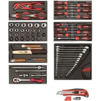Gedore red R21010000 Werkzeugsatz 8x CT-Module + Cutter 81-teilig, 3301655