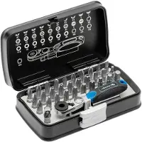 Högert 33-tlg. Bit Set mit Umschaltknarre 1/4"