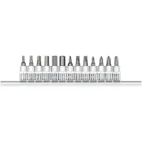 Gedore red R48008013 Schraubendrehereinsätze 1/4 +Leiste 13-teilig