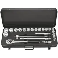 Matador Steckschlüsselsatz 23-teilig, 1/2 Zoll, Metall Werkzeugkasten