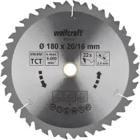 Wolfcraft 6734000 Circular Saw Blade 180 Mm Silber