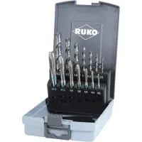 RUKO 245048RO Maskine-gevindbor-sæt 14 dele metrisk DIN 371, DIN 376 HSS 1 Set