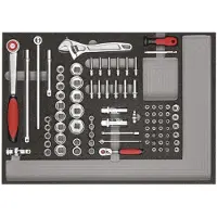 Gedore red R21560005 Werkzeugsatz im Werkstattwagen MECHANIC schwarz 129-teilig