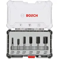 Bosch 6-teiliges Nutfräser-Set, 6-mm-Schaft für Handfräsen