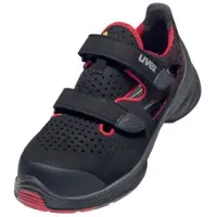 Uvex 1 G2 Sicherheitsschuh S1P Sandalen gelocht schwarz/pink 39