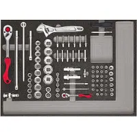 Gedore red R22350000 Steckschlüssel-Satz 1/4"+1/2" CT-Modul 84-teilig, 3301681