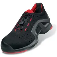 Uvex 1 x-tended support Sicherheitsschuh S1P Halbschuh gelocht schwarz/rot 47