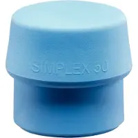 HALDER Schonhammerkopf SIMPLEX, TPE-soft, Kopf-Ø 80 mm, blau, weich, für empfindliche Materialien