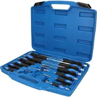 BRILLIANT TOOLS Schraubendreher-Satz mit Schlagkappe, 12-tlg, Schlitz, PH Phillips