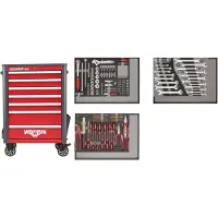 Gedore red R22071004 Werkzeugsatz im Werkstattwagen WINGMAN rot 129-teilig, 3301694