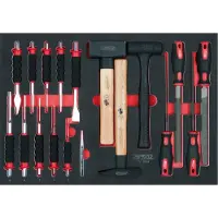Ks Tools SCS Feilen- Meißel- und Hammer-Satz 18tlg. in 1/1 Systemeinlage - 711.0018