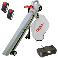 Ikra 3in1 Laubbläser/-sauger/-häcksler ICBV 2/20 mit 2 Akkus & Doppel-Schnelllader