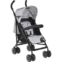 Moni Kinderwagen, Buggy Jerry, Sonnendach, schwenkbare Vorderräder, EVA-Räder grau/schwarz