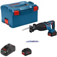 Bosch Akku-Säbelsäge BITURBO GSA 18V-28 Professional (blau/schwarz, 2x Akku ProCORE18V 5,5Ah, in L-BOXX)