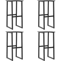 vidaXL Barhocker 4 Stk. Schwarz 38x38x80 cm Pulverbeschichteter Stahl