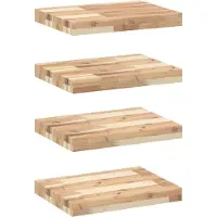 vidaXL Schweberegale 4 Stk 60x30x4 cm Massivholz Akazie Unbehandelt 3279450