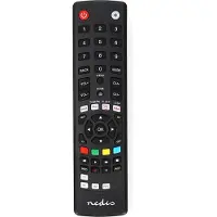 Nedis Universal-Fernbedienung - Vorprogrammiert - 1 Gerät - Amazon Prime / Disney + Button / Google Play Button / Netflix Button / Youtube Button - Infrarot - Schwarz