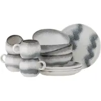 Bloomingville Paula Frühstücksset | Grau | Steinzeug | 82061530