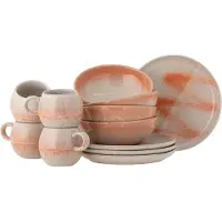 Bloomingville Paula Frühstücksgeschirr-Set 12-teilig orange