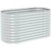 vidaXL Garten-Hochbeet 160x80x81 cm Verzinkter Stahl Silbern