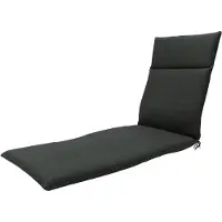 Madison Liegenkissen 60x190 cm Dunkelgrau mit Natur Outdoor-Beschichtung, 3 cm dick, für Liegen und Sonnenliegen