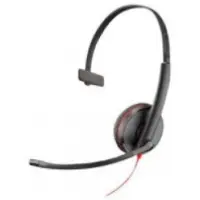 Poly Blackwire 3215 Kopfhörer Kabelgebunden Kopfband Büro/Callcenter USB Typ-A Schwarz, Rot