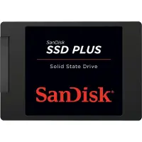 SanDisk SSD Plus interne SSD Festplatte 1 TB (schnelleres Hoch-, Herunterfahren und Laden, Lesegeschwindigkeit 535 MB/s, Schreibgeschwindigkeit 350 MB/s, stoßfest)