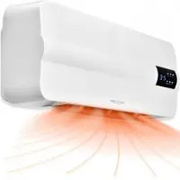 ProfiCare Wand Heizlüfter mit Fenster-Offen-Erkennung | Heizkörper für bis zu 60qm | Elektroheizung für Wandmontage inkl. Montagematerial | Heizung mit 1,5m Kabel, Fernbedienung & Timer | PC HL 3116