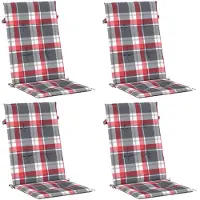 vidaXL Gartenstuhlauflagen für Hochlehner 4 Stk. 120x50x3 cm Stoff