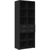 vidaXL Highboard Schwarz 70x42,5x185 cm Holzwerkstoff