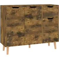 vidaXL Sideboard Räuchereiche 90x30x72 cm Holzwerkstoff