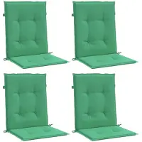 vidaXL Gartenstuhlauflagen für Niedriglehner 4 Stk. Grün 100x50x3 cm