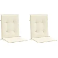 vidaXL Gartenstuhlauflagen für Niedriglehner 2 Stk. Creme 100x50x3 cm